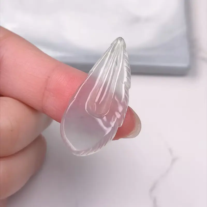 冰種翡翠羽毛 | 天然緬甸A貨翡翠 | 送禮