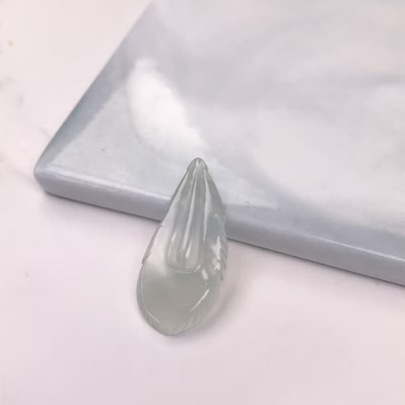 冰種翡翠羽毛 | 天然緬甸A貨翡翠 | 送禮