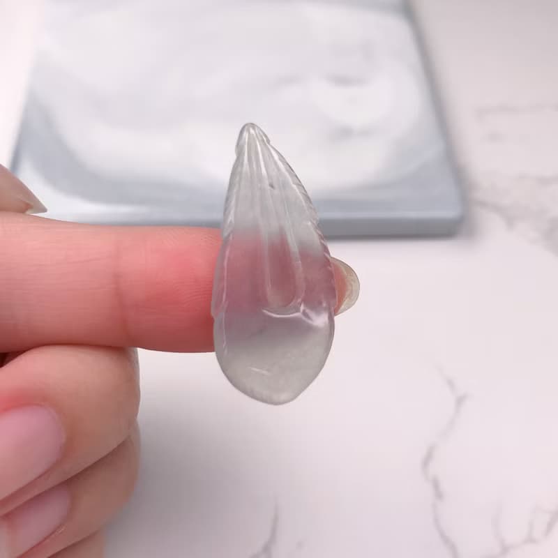 冰種翡翠羽毛 | 天然緬甸A貨翡翠 | 送禮