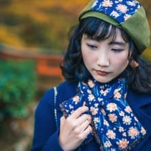 【金木犀】毛料短圍巾/圍脖