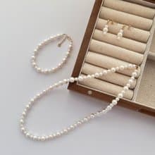 經典天然淡水珍珠大小珠三件式首飾套組 亦可分開訂購