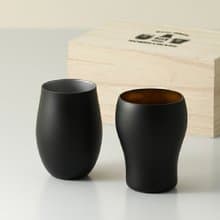 日本NOMIKURABE 啤酒杯組木盒禮盒