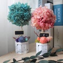 【線上DIY材料包】永生繡球樹擴香盆花
