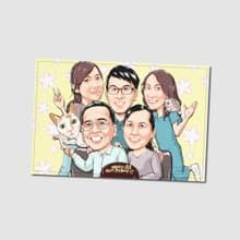 Q版漫畫人像畫/似顏繪/結婚禮物/情侶/全家福/團體合照/電子檔