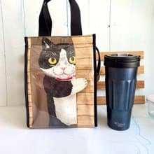躲貓貓-黑白貓保溫收納袋 日本棉布 生日 聖誕 新年 禮物