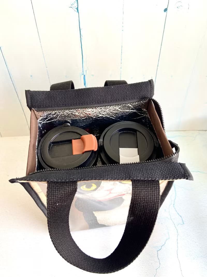 躲貓貓-黑白貓保溫收納袋 日本棉布 生日 聖誕 新年 禮物