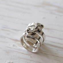 anchor Rings Skull silver Vintage Navy world war sailor 925 Gift for her jewelry