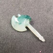 冰飄藍花翡翠斧頭 | 天然緬甸A貨翡翠 | 送禮