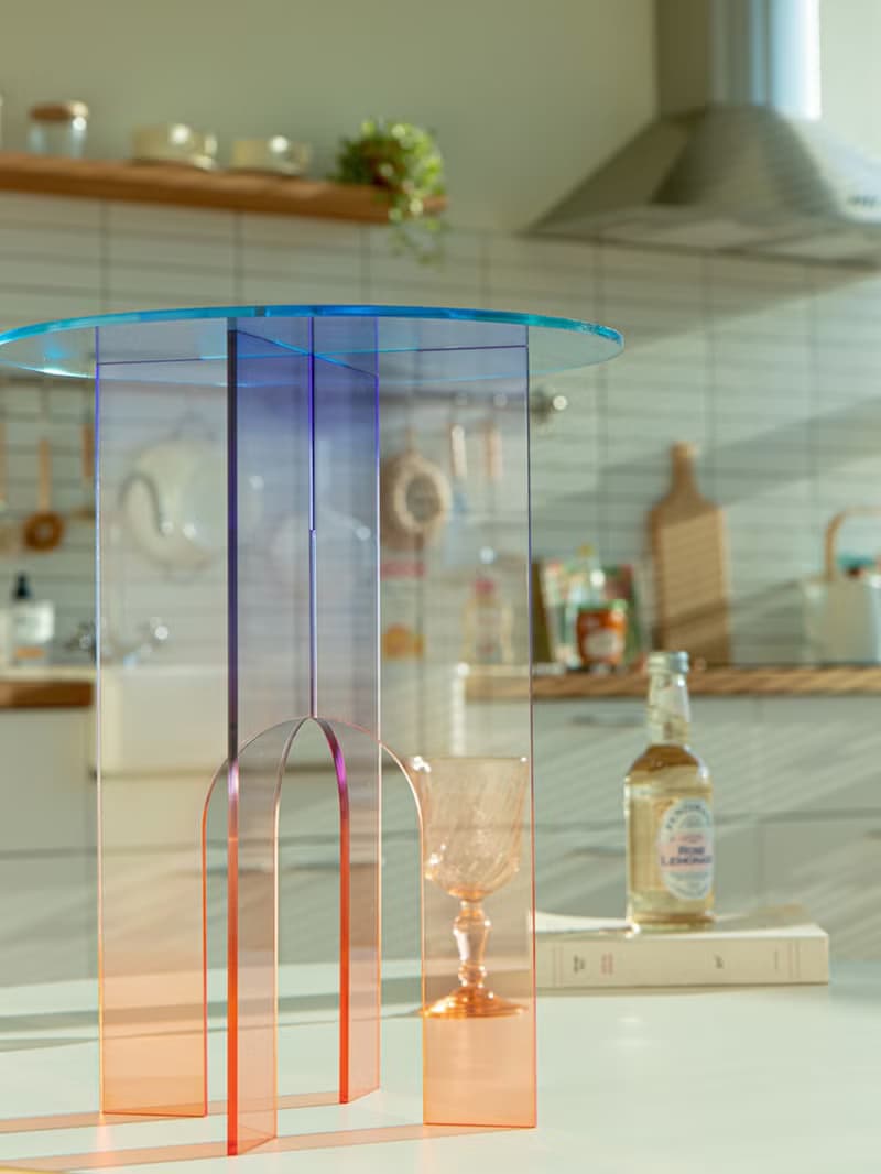 Acrylic side table