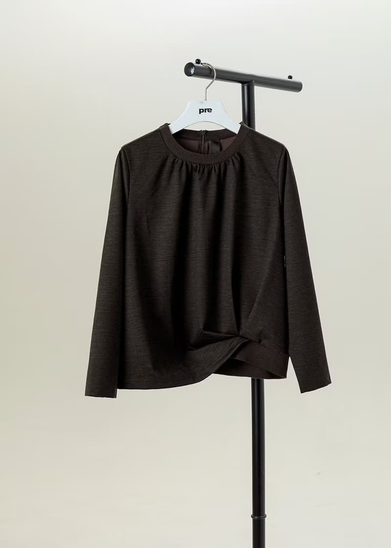 扭褶雕塑線條上衣