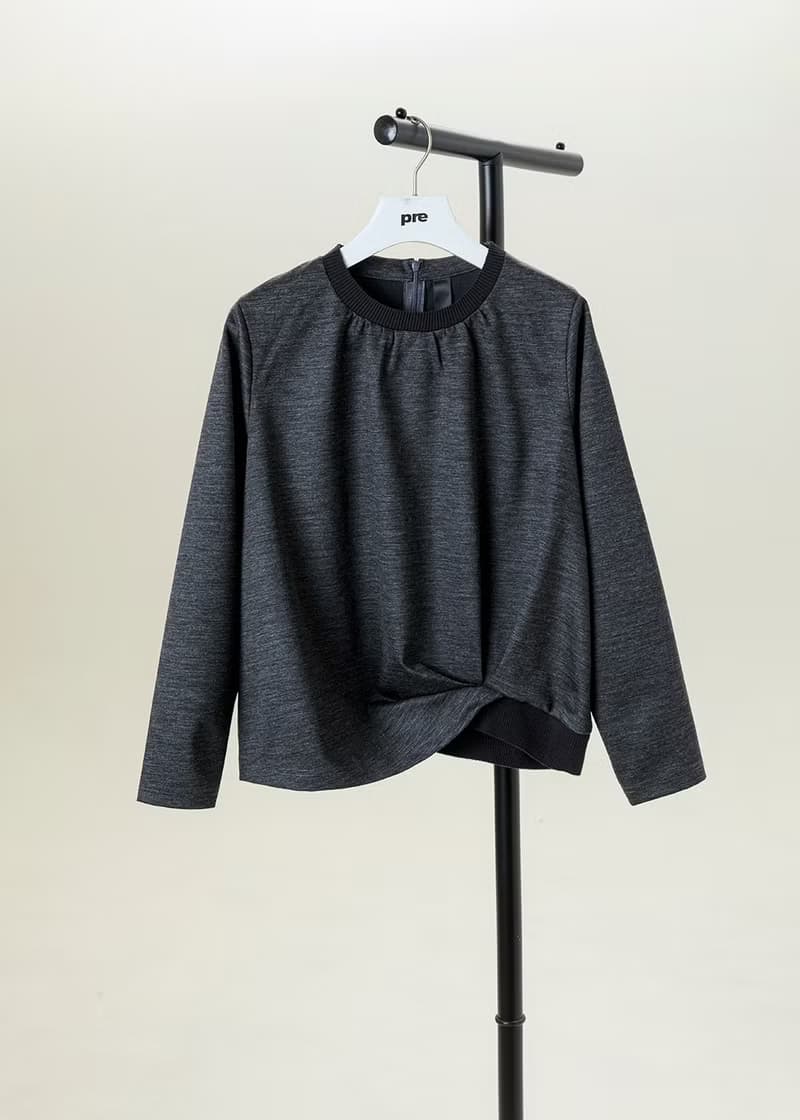 扭褶雕塑線條上衣