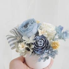 情人節禮物花束古典藍玫瑰盆花 結婚捧花永生花畢業花束玫瑰七夕