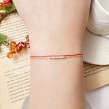 練繩款 鍍金 排鑽 精緻 設計款 紅線 手鍊 鋯石 人緣 幸運 飾品