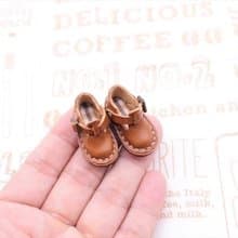 小さな革サボシューズ｜チョコ