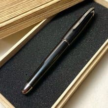 3952老山羊-那魯灣 黑檀木 高清高亮版 書法鈦尖系列鋼筆
