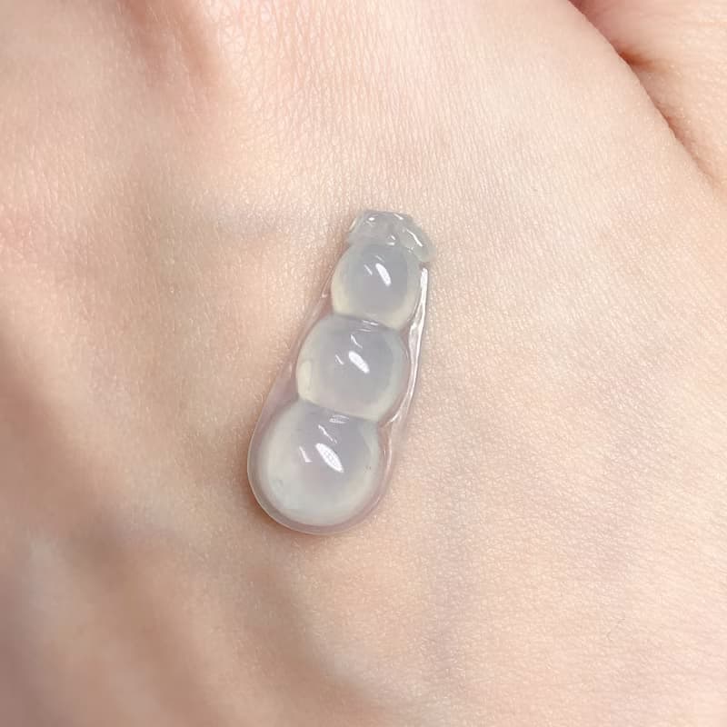 【連中三元】放光起膠冰種翡翠福豆| 天然緬甸玉A貨翡翠 |送禮