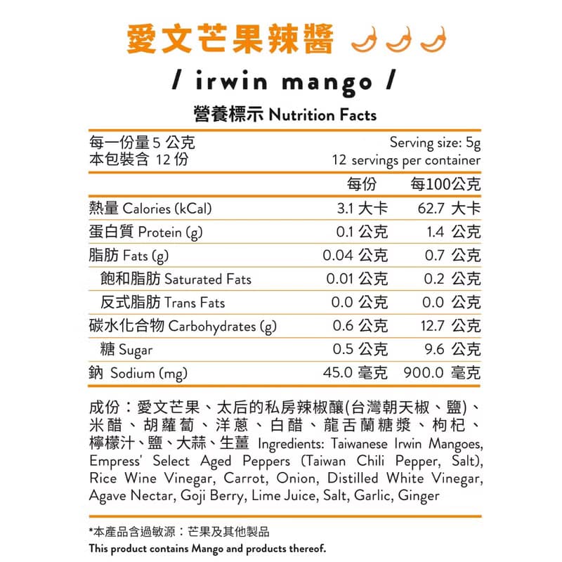 【端午送禮】無油低卡沾醬 - 火辣迷你辣醬組