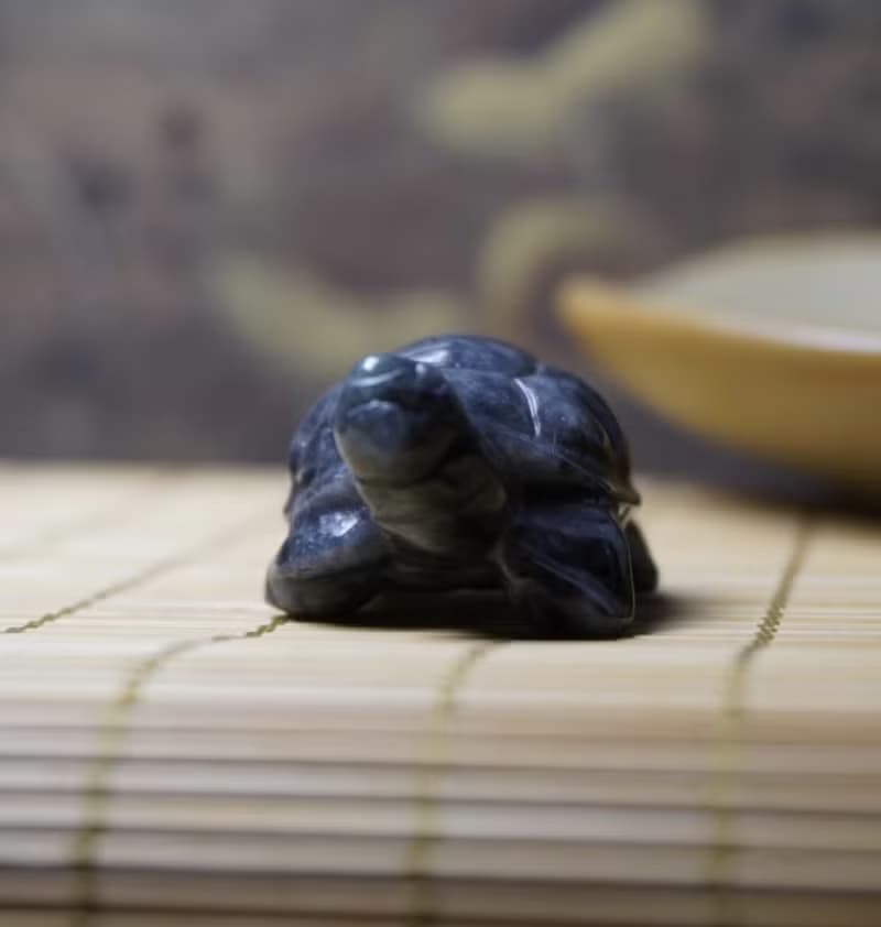 【吉祥‧長壽】烏雞翡翠烏龜擺飾 | 天然緬甸玉A貨翡翠 |  送禮