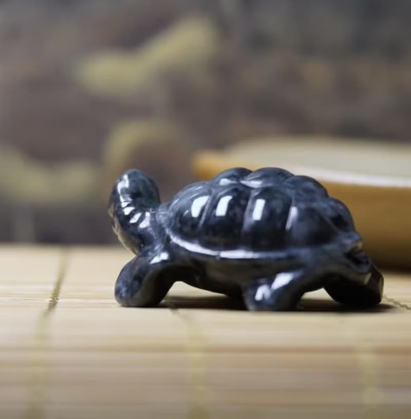【吉祥‧長壽】烏雞翡翠烏龜擺飾 | 天然緬甸玉A貨翡翠 |  送禮