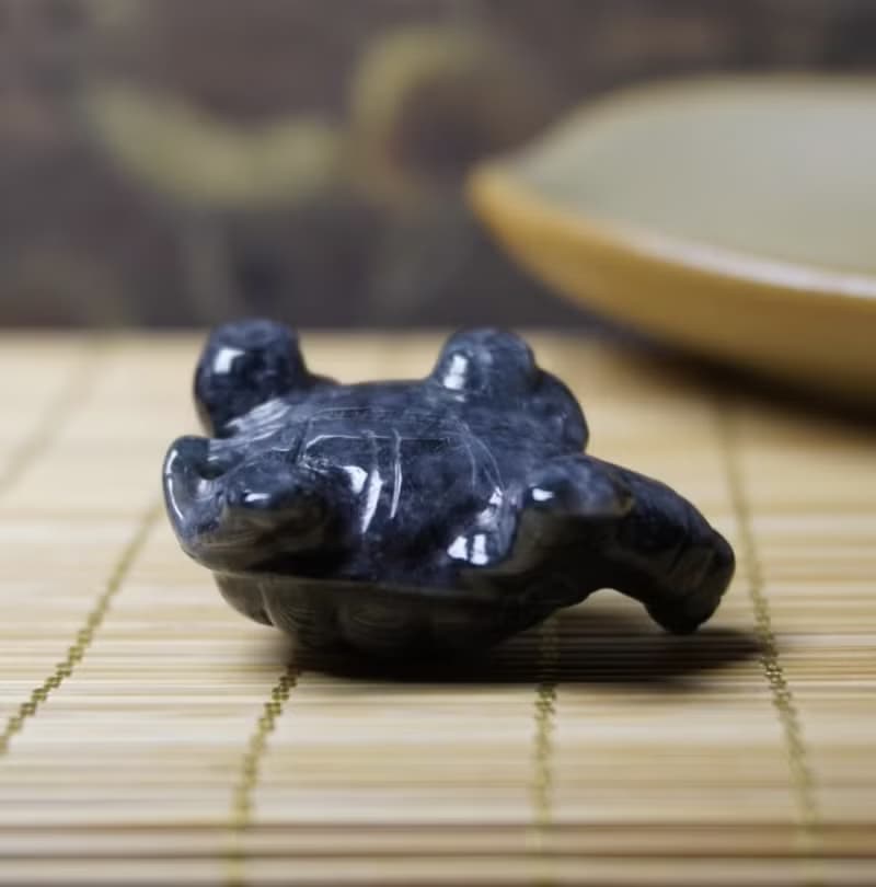 【吉祥‧長壽】烏雞翡翠烏龜擺飾 | 天然緬甸玉A貨翡翠 |  送禮