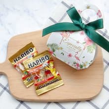 (綠緞)熱帶雨林盒+德國小熊軟糖x2小包(需DIY組裝)-禮物 喜糖