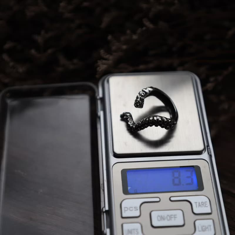 情侶觸手章魚戒指銀