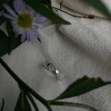 海邊的花園-珊瑚石 純銀戒指