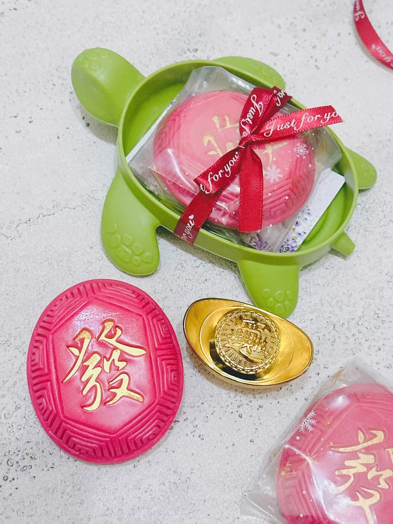 紅龜粿手工皂+長壽龜皂盤 台灣伴手禮|生日節慶|婚禮|企業|新年