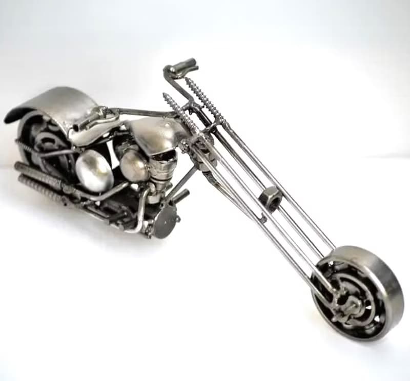 One-Of-A-Kind Gift Idea, Long Fork Chopper (C) Motorcycle Welding sculpture
