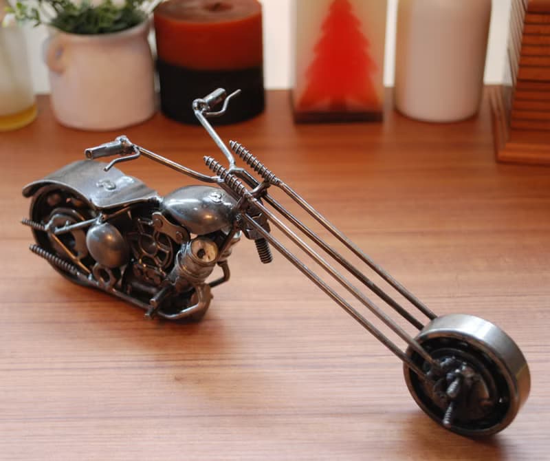 One-Of-A-Kind Gift Idea, Long Fork Chopper (C) Motorcycle Welding sculpture