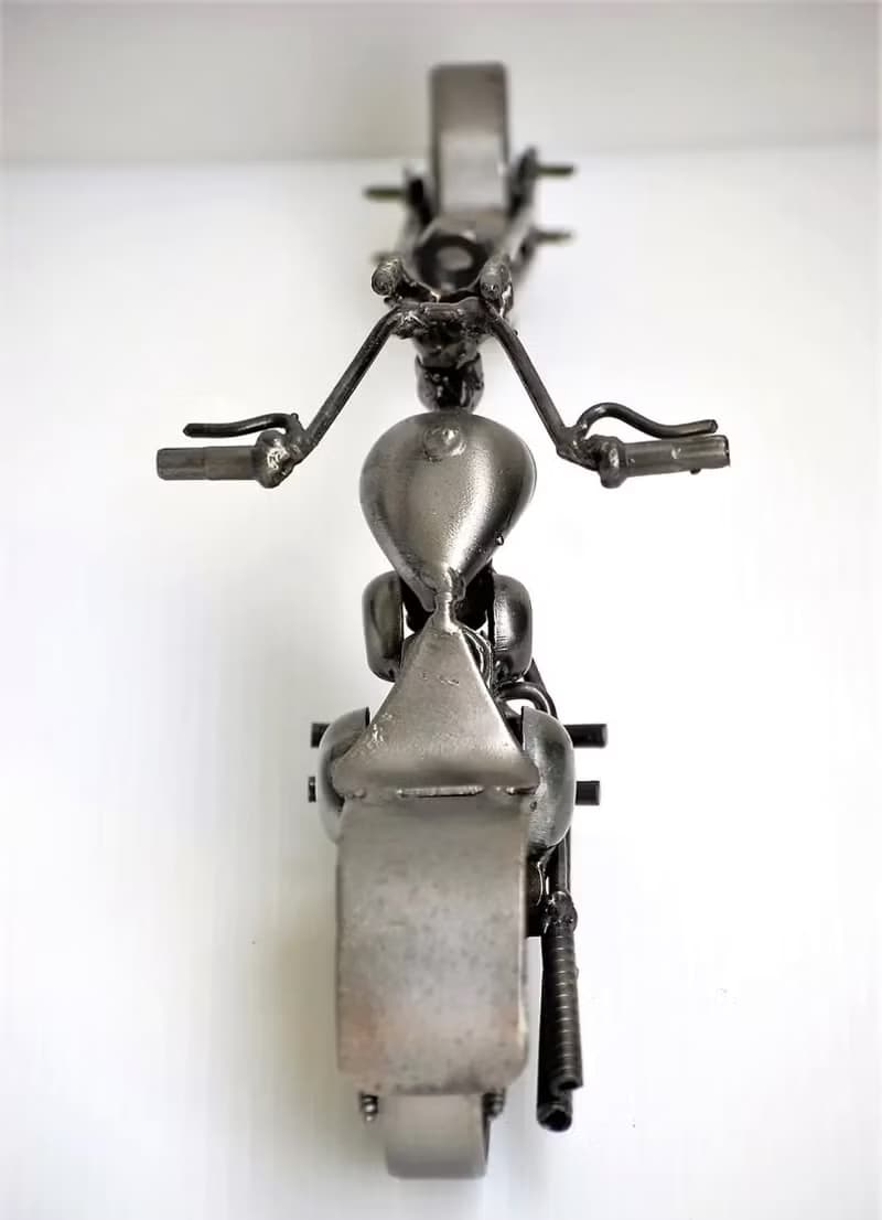 One-Of-A-Kind Gift Idea, Long Fork Chopper (C) Motorcycle Welding sculpture