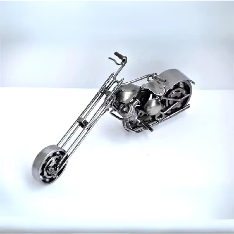 One-Of-A-Kind Gift Idea, Long Fork Chopper (C) Motorcycle Welding sculpture