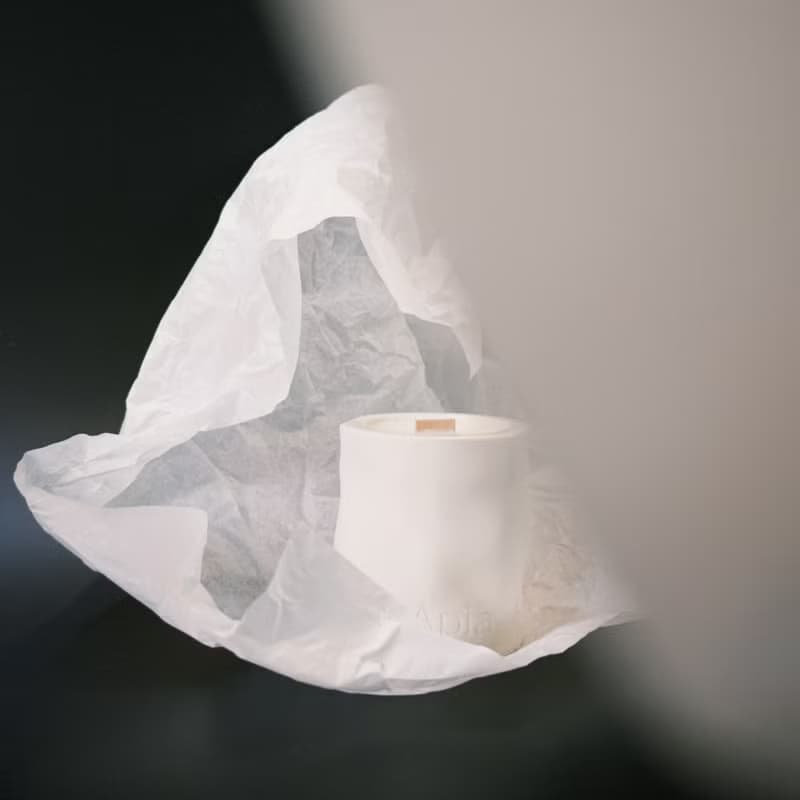 【Apia】手工水泥杯香氛蠟燭 | 花香調 |  𝟬𝟭.清晨微光-象牙白