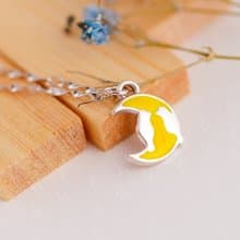 琺瑯彩繪系列 愛情呢喃 月亮造型手鍊 明月款 (HBRJA0816B-1)