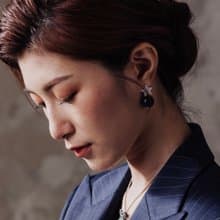 藍色青金石 埃及女王系列 星星耳環 可訂製耳夾