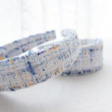 ice blue tweed hairband handmade headband