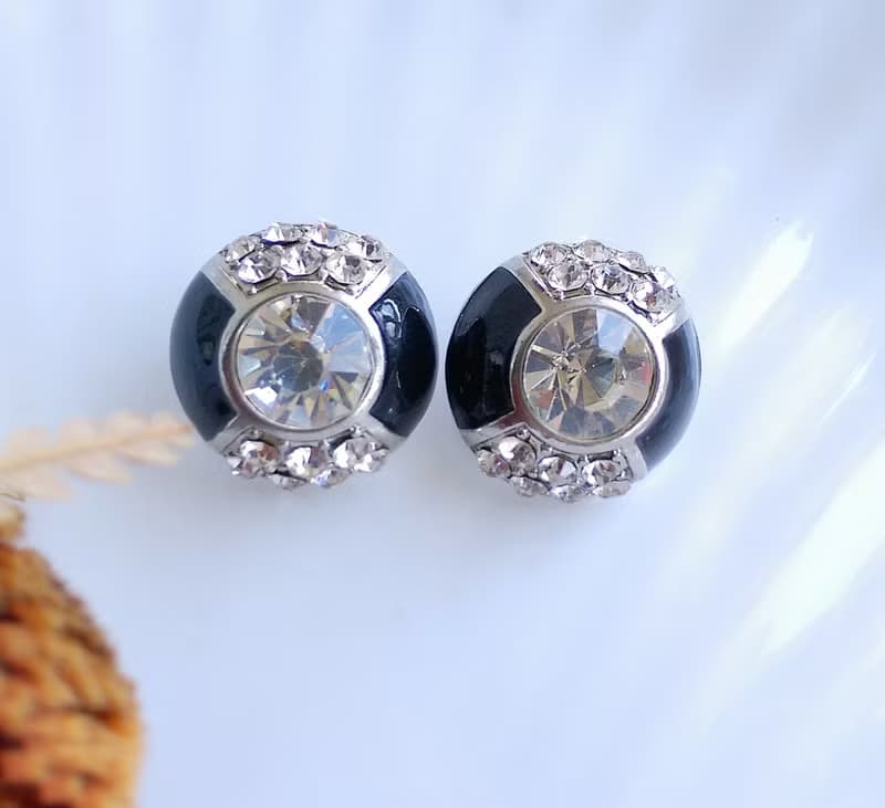 Vintage Jewelry 西洋古董飾品 冷色調 摩登風華  針式耳環