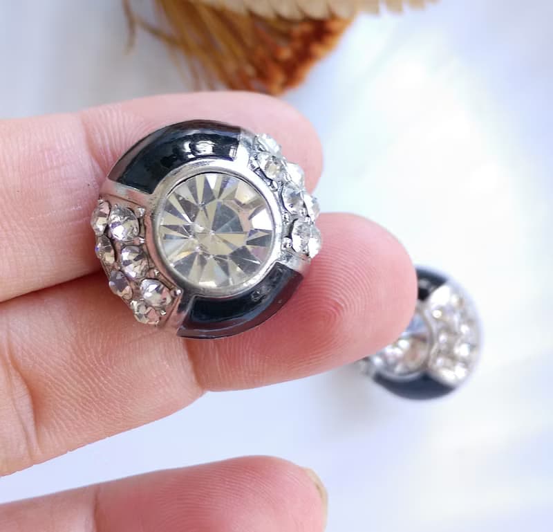 Vintage Jewelry 西洋古董飾品 冷色調 摩登風華  針式耳環