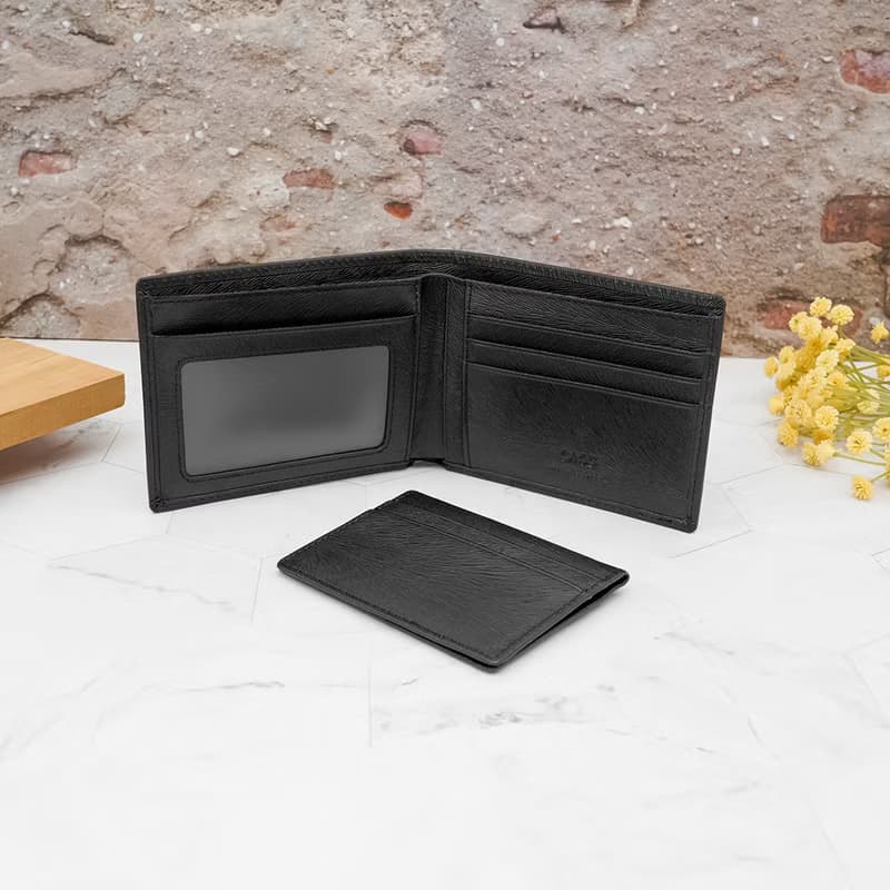 10卡3照-馬鬃紋-可拆上下翻活頁牛皮短夾28803(黑色)