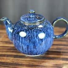 【送禮好物】240ml 湛海 天目釉 圓滿茶壺 鶯歌名家葉敏祥作品