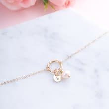 珍珠14K包金手鍊 | 伴娘姊妹禮物 | 天然淡水珍珠婚禮不褪色手鏈