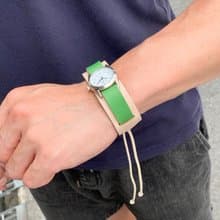 WPILES　アウトドアスタイルに似合わせヌメ×ミドリ　Wパイルズ腕時計　金属アレルギー　WPW-WGG-W