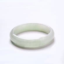 春潤 | 冰種 / 白翡 / 平安鐲 / 手圍19 | 天然A貨翡翠玉鐲