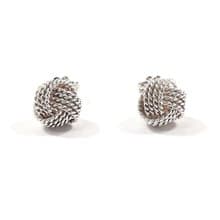 【日本直送 中古美品】ティファニー TIFFANY&Co. ピアス サマセット ツイストノットピアス メッシュ シルバー925