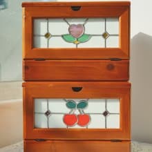 Stained Glass Wooden Cosmetic & Accessory Storage Box
