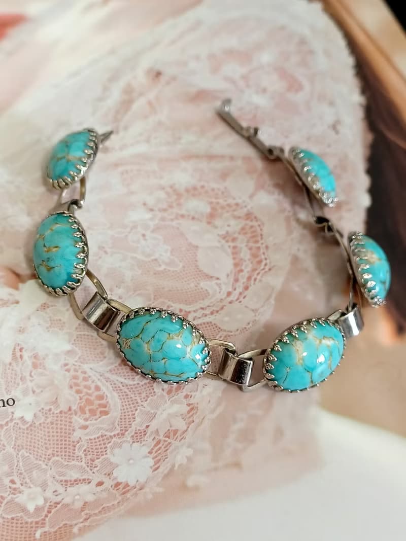 vintage jewelry  典雅仿綠松石 手鍊