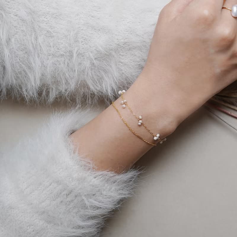 14kgf 三顆珠小巧手鍊