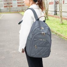 纖美大容量旅行休閒後背包23420(莫蘭迪灰)
