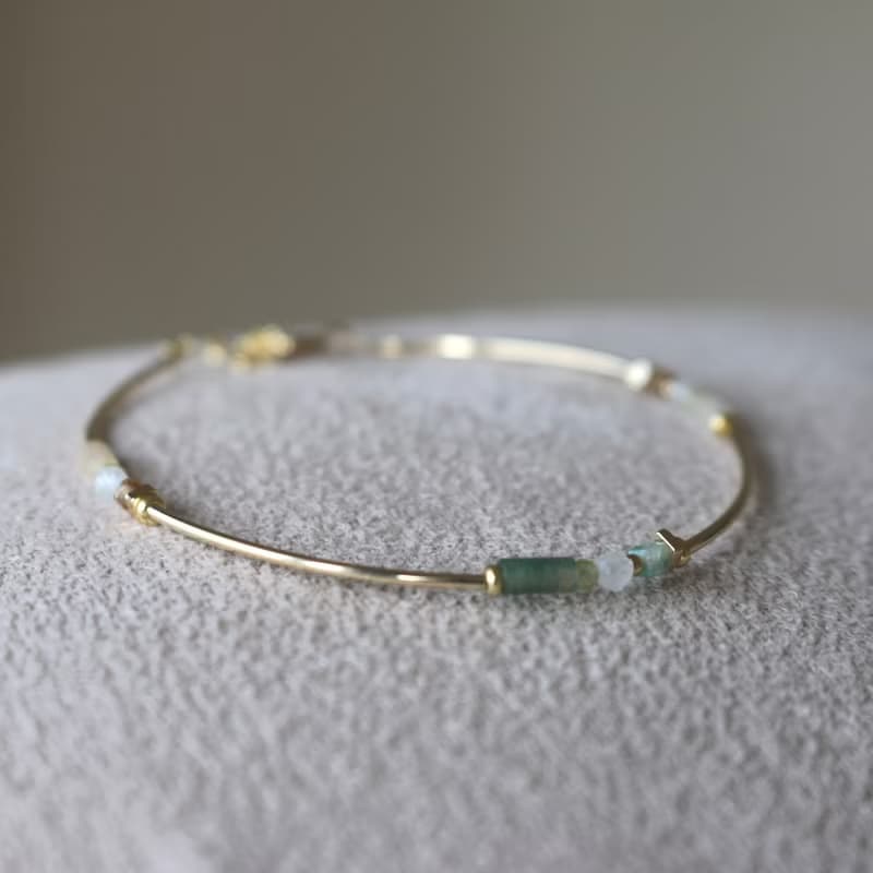 手鍊 八月誕生石 橄欖石 碧璽 - 心意 -