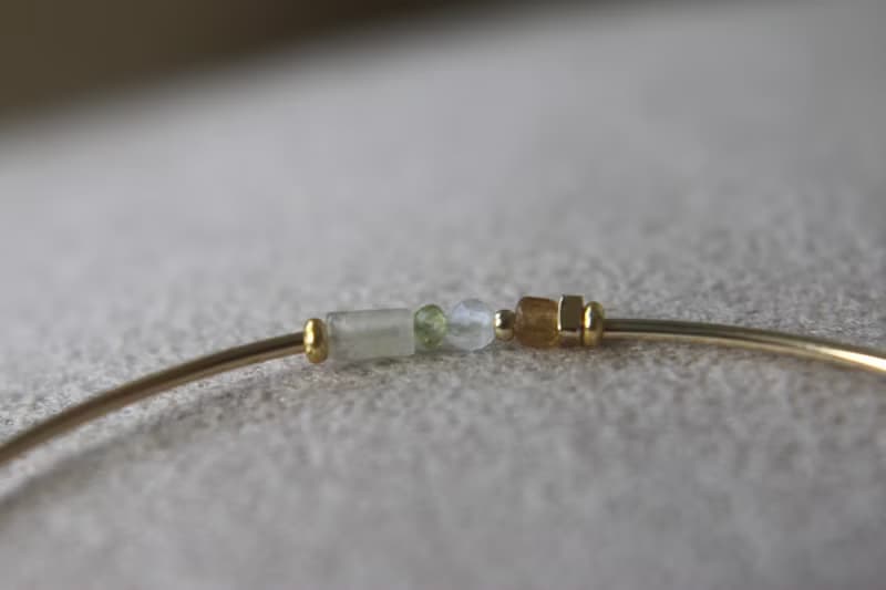 手鍊 八月誕生石 橄欖石 碧璽 - 心意 -